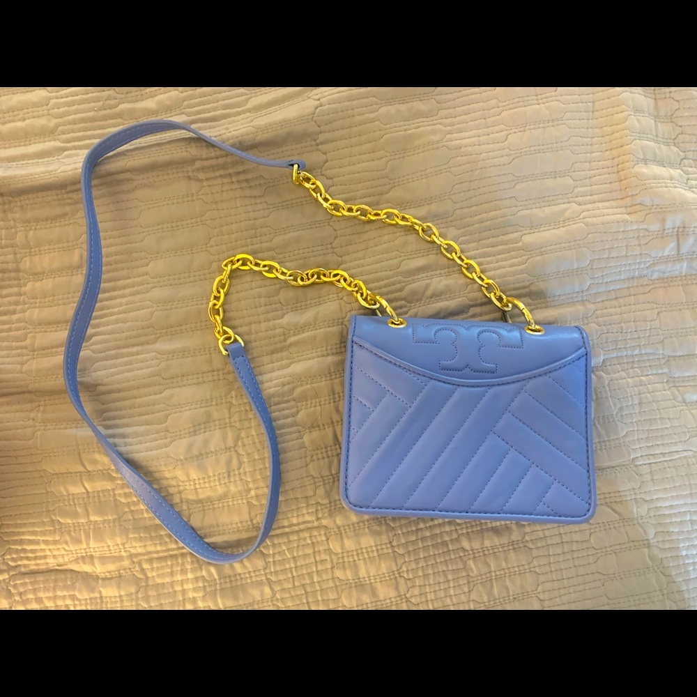 Tory Burch Blue Gold Chain Mini HandBag
